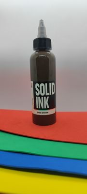ऑर्गेनिक वेगन सॉलिड इंक टैटू इंक डार्क ब्राउन 30ML 260ML नॉन टॉक्सिक