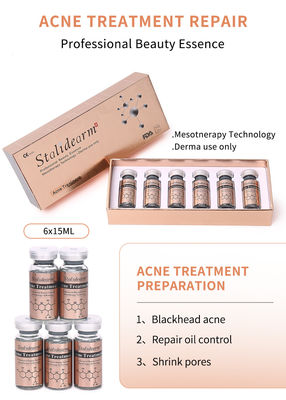 शानदार 24k Hyaluronic एसिड मेसो सीरम सेट हल्के बनावट मुँहासे उपचार समाधान 10ml बोतल