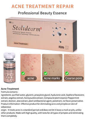 शानदार 24k Hyaluronic एसिड मेसो सीरम सेट हल्के बनावट मुँहासे उपचार समाधान 10ml बोतल