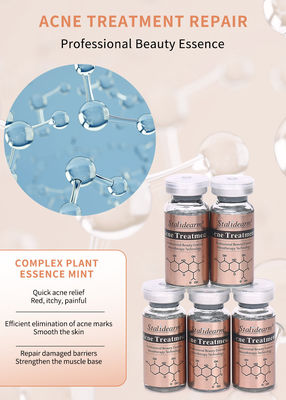 शानदार 24k Hyaluronic एसिड मेसो सीरम सेट हल्के बनावट मुँहासे उपचार समाधान 10ml बोतल
