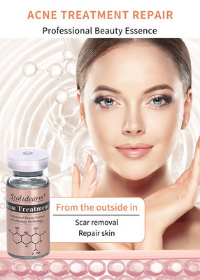 शानदार 24k Hyaluronic एसिड मेसो सीरम सेट हल्के बनावट मुँहासे उपचार समाधान 10ml बोतल