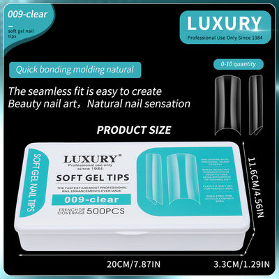 500pcs Long Ballerina Square Shape Press On Nails आधा कवर नकली नाखून महिलाओं के लिए