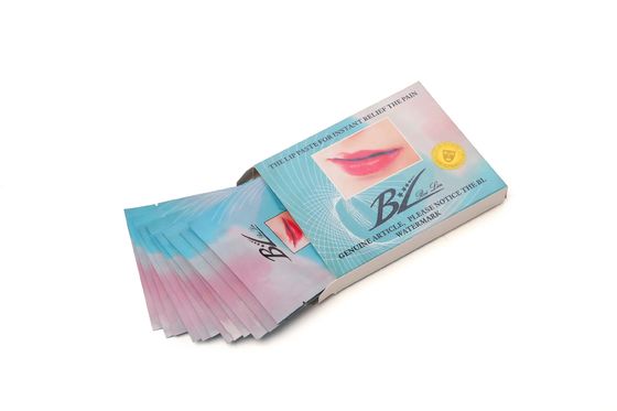 12 टुकड़े/बॉक्स दर्द निवारण और तेजी से सुन्न करने के लिए वास्तविक प्रभाव के साथ गैर-डिस्पोजेबल होंठ सुन्न करने वाला पैच