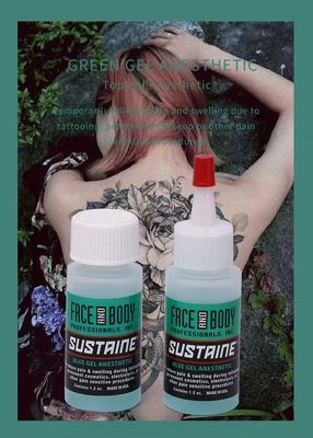 तेजी से कार्य करने वाले टैटू एम्बिंग जेल 2% लिडोकेइन और 1.5% टेट्राकेइन के साथ 1.2 औंस / पीसी में दर्द से राहत के लिए