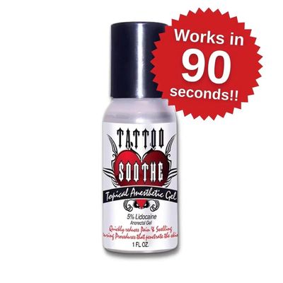 तेजी से कार्य करने वाले टैटू एम्बिंग जेल 2% लिडोकेइन और 1.5% टेट्राकेइन के साथ 1.2 औंस / पीसी में दर्द से राहत के लिए