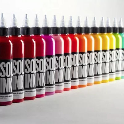 ग्लिसरीन के साथ गैर खतरनाक रंग टैटू स्याही वर्णक ठोस 30ML 60ML