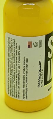 120ML 260ML ब्राइट येलो टैटू इंक नॉन टॉक्सिक ऑर्गेनिक टैटू पिगमेंट