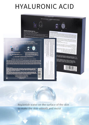 शुद्ध सामग्री मॉइस्चराइजिंग चेहरे का मुखौटा 7pcs Hyaluronic एसिड तंग त्वचा