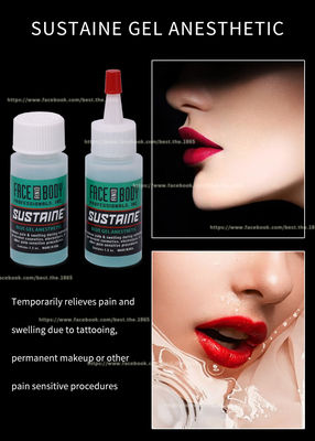 Anesthetic Sustaine Tattoo Numbing Gel Stable Green Color Anti Allergy
