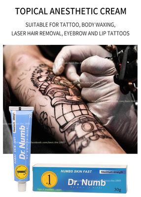 DR NUMB 10g Tattoo Painless Cream Lidocaine Cream Permanent Makeup Numbing Cream Eyeliner Tattoo Numb Cream