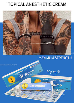 DR NUMB 10g Tattoo Painless Cream Lidocaine Cream Permanent Makeup Numbing Cream Eyeliner Tattoo Numb Cream